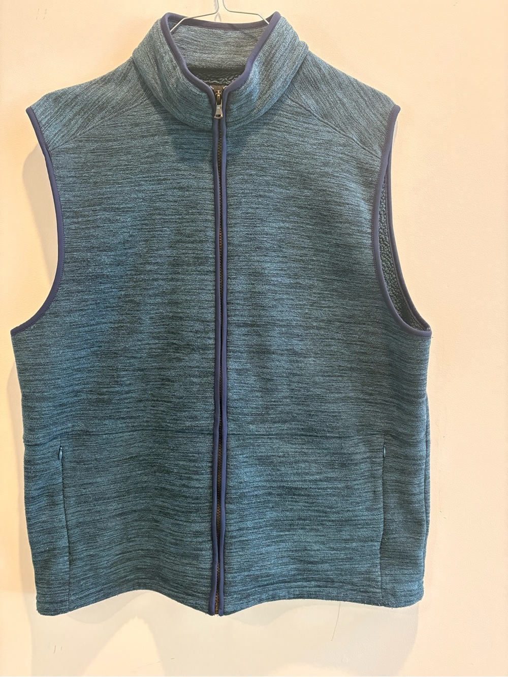 Bonobos Blue Teal Fleece Zip Vest